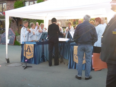 The Alton Handbell Ringers at their outdoor concert